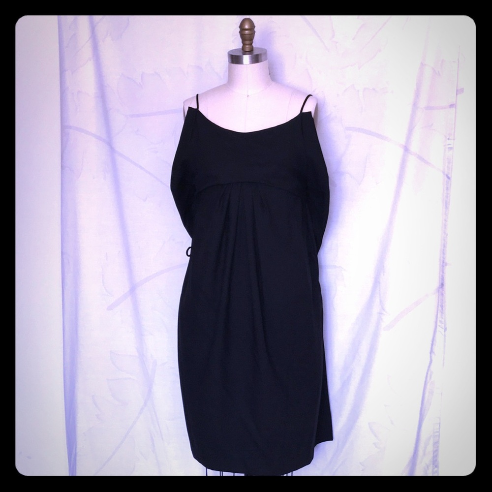 Vintage Balenciaga black lightweight wool dress